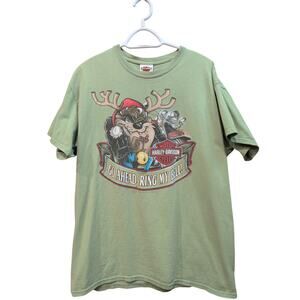 Motor Harley-Davidson cycle Taz Christmas t-shirt
